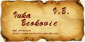 Vuka Beoković vizit kartica
